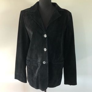 Women’s Vintage April Cornell Black Suede Blazer jacket size M